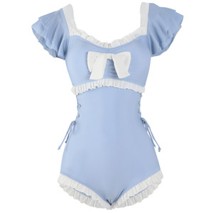 MIMOI new sky blue pure desire, cute swimsuit, meat, young lady senior conjoined swimsuit women
