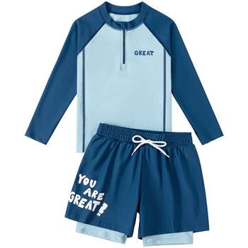 Boys split sunscreen swimsuit clothing Youth swimsuit
