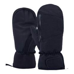 Professional snowboarding gloves with built-in wrist guards in black