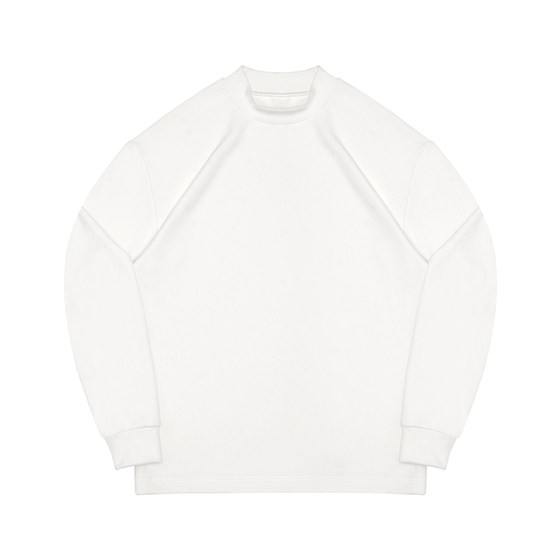 
TOPTIER BRO double-sided warm velvet acrylic fiber heat-locking and warm-fitting mid-high collar bottoming long-sleeved T-shirt for men