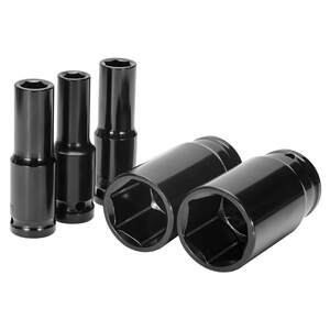 Electric wrench wiping sleeve header full set to extend the inner hexagonal flashing wind gun 8-34mm wind batch sleeve tool set