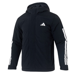 
Adidas women's cotton coat winter new warm windproof cotton jacket men's down jacket hooded jacket JY8303