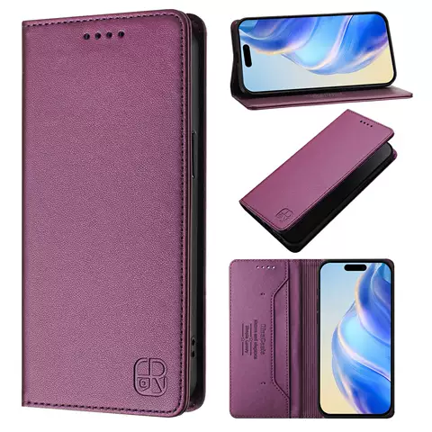 Minimalist Folio Wallet Leather Phone Case for iPhone 17, 16, 15, 14 and 13