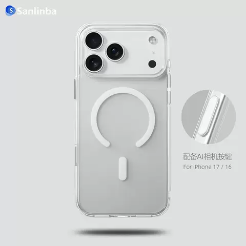 Sanlinba AG Matte Transparent Clear MagSafe Phone Cases Covers iPhone 17, iPhone 17 Air, iPhone 17 Pro, iPhone 17 Pro Max