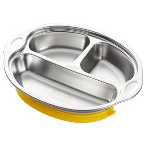 onlycook children's dining plate suction cup suction 304 stainless steel tableware split plate baby baby plate rice plate