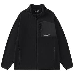 
KELME polar fleece sports coat men's winter knitted stand-collar outdoor jacket fleece jacket lining