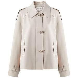 
Qiushui Yiren short windbreaker jacket for small women 2025 autumn and winter new high-end loose khaki top