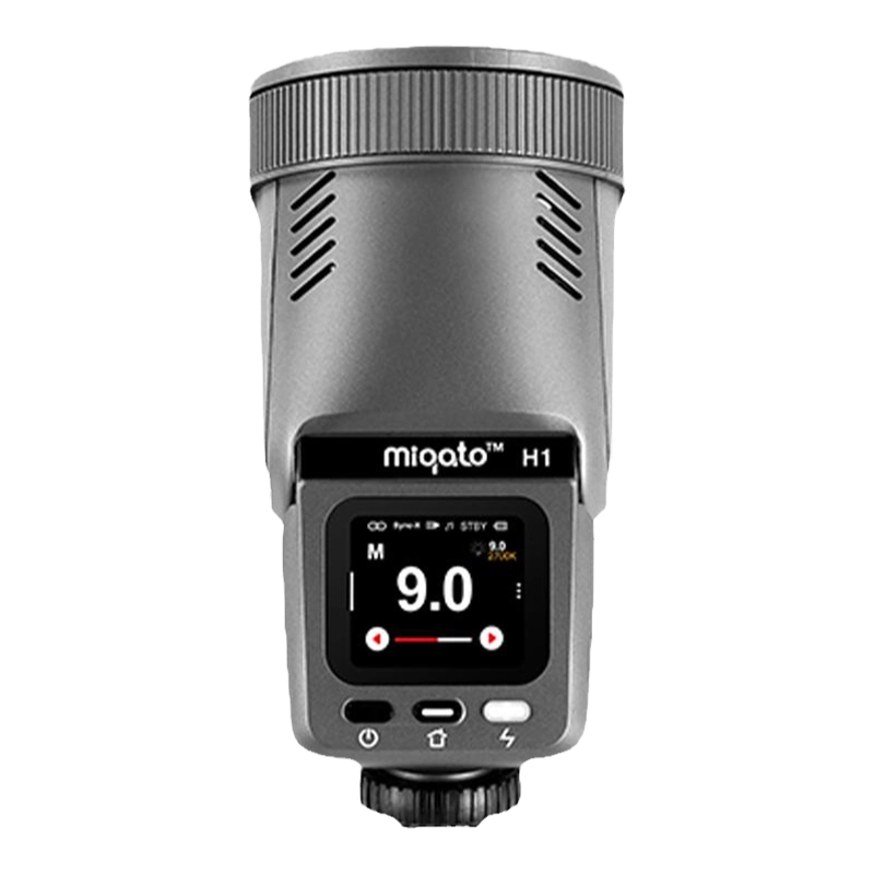 金贝H1 圆头机顶闪光灯led常亮灯二合一外