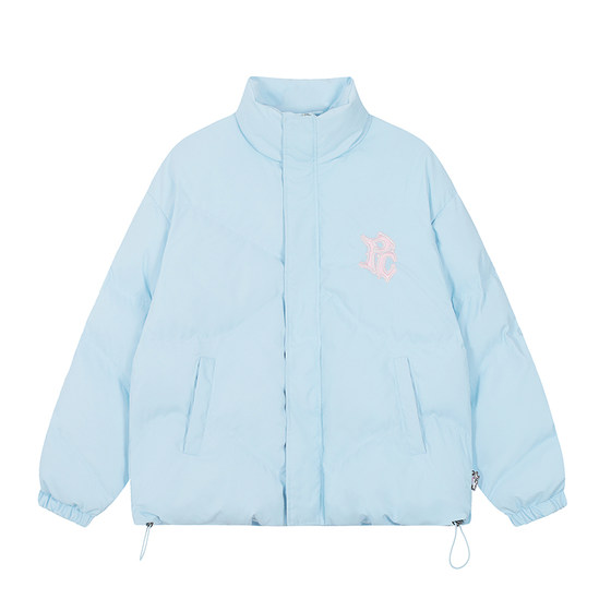 
Beam-mixed kimchi [shot cotton jacket and get schoolbag] Blue ghost casual cotton jacket men and women trendy brand autumn and winter couple