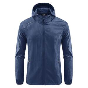 Summer 2026 men's sun protection clothing ultra-thin breathable hooded anti-UV quick-drying jacket outdoor jacket skin clothing