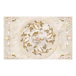 Nine fish picture background wall wallpaper [Door door stickers nationwide]