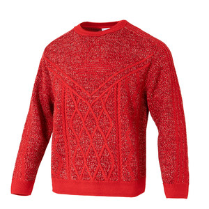 
Adidas clover red sweater men's 26 spring new sports round neck pullover sweater KT0693