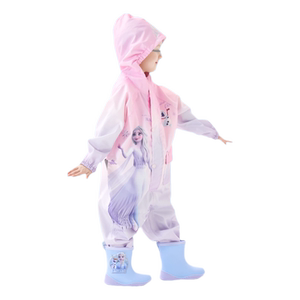 
Disney's new children's raincoat one-piece girls' raincoat suit kindergarten baby new waterproof raincoat suit