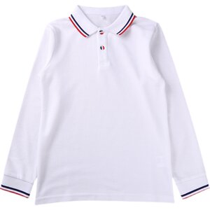 Children's school uniforms, primary and secondary school students' garden clothes, white long-sleeved T-shirt, POLO shirt, boys and girls' spring and autumn clothes plus velvet tops