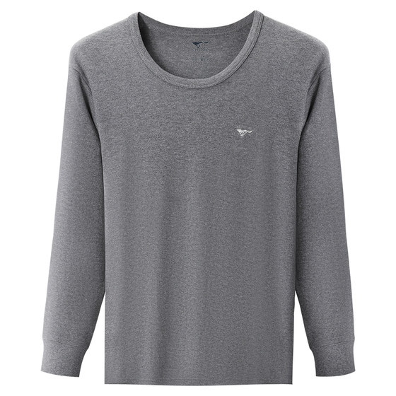 Seven Wolf Autumn Clothes Men's 100% Pure Cotton Single-Piece Autumn and Winter Base Men's Cotton Sweater Cotton Top Thermal Underwear

