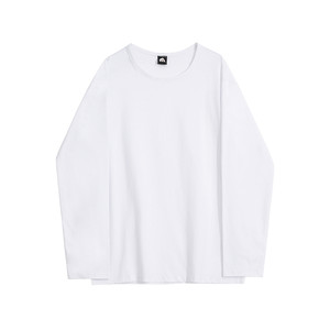 
MRCYC simple style round neck long-sleeved T-shirt for men autumn new loose inner wear Korean commuting pure cotton bottoming shirt