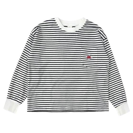 
Haima's children's clothing 2026 spring and autumn new style boys' pinstripe pure cotton long-sleeved T-shirts Korean style spring clothes for older children