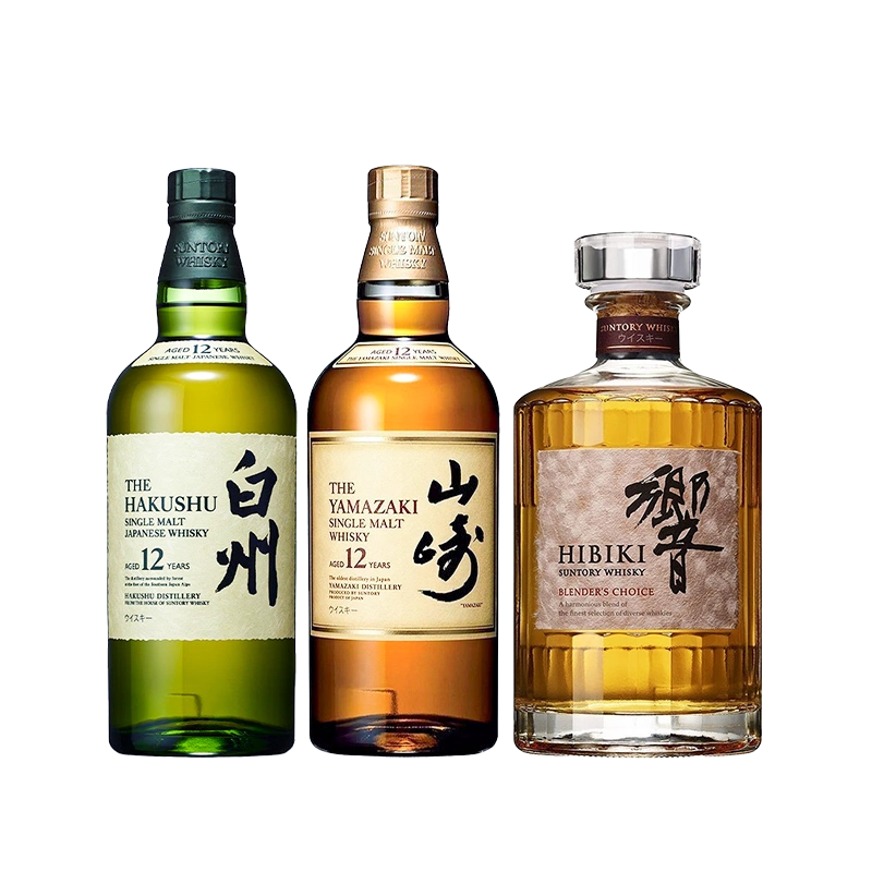 三得利日威三剑客山崎12年白州12年响红酒桶年份款700ml*3-Taobao