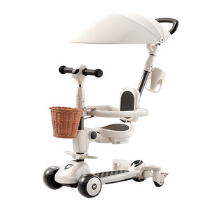 Babbitt scooter for children 1 to 3 years old and 6 years old, baby one-year-old gift, three-in-one toy car that can sit and ride