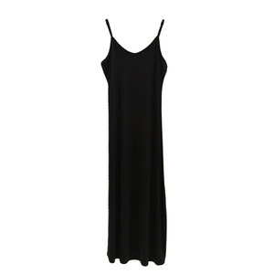 Sling skirt is thin, lean bottom skirt women's round neck Modal long skirt sleeveless large size medium long inner lining skirt dress
