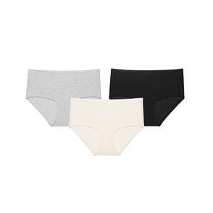 
3 pieces of inner and outer orange label elastic cotton mid-waist antibacterial underwear women's briefs comfortable 2025 spring NEIWAI