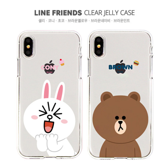 line friends女iPhoneXR手机壳7透明XS MAX苹果X卡通8Plus硅胶男P可妮兔子兔年保护套莎莉鸡可爱情侣防摔韩国