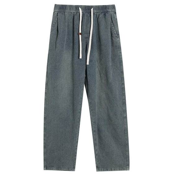 
Zhunzhe Jeans Men's 2026 Spring New American Style Pants Loose Large Size Casual Straight Pants Sports Pants