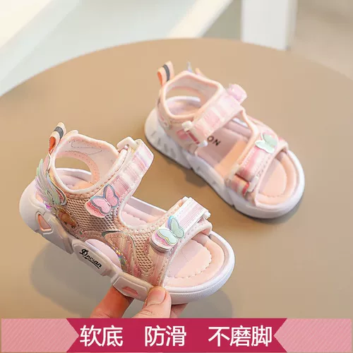 Детские пляжные спортивные сандалии, пляжная обувь, летние нескользящие туфли для принцессы, 2022, мягкая подошва