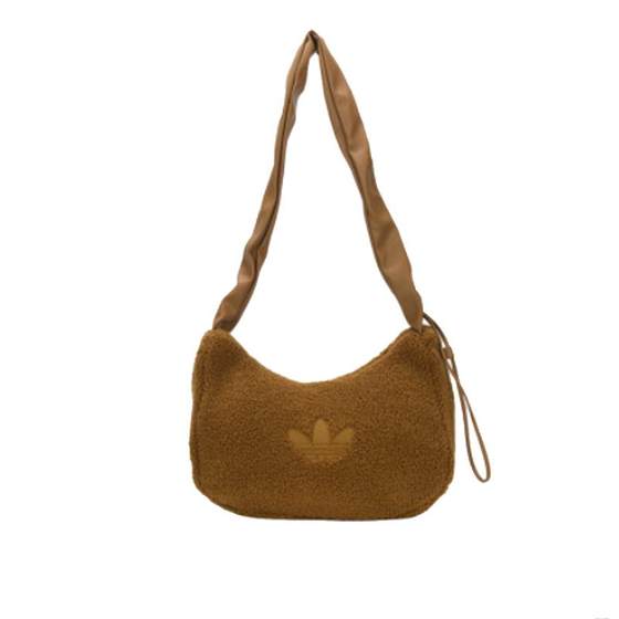 
Adidas Adidas Clover women's bag 2025 winter new retro imitation sherpa shoulder bag KT0858
