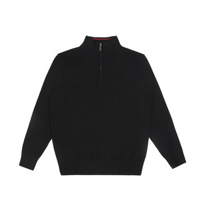 
GTAL American style first-year half-zipper stand-up collar sweater pull-up half-high-neck red-edged casual men's long-sleeved knitted sweater