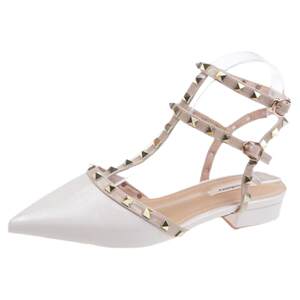 
Baotou rivet sandals for women 2026 new summer high heels versatile fashion pointed toe flat shoes comfortable shoes