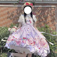 Оригинальное летнее японское милое платье, стиль Лолита, эффект подтяжки, Lolita Jsk