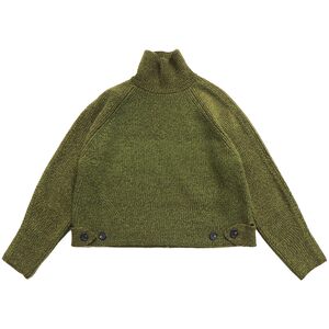 
Deer and Birds 'Knitting Memory' Double Yarn Turtle Neck Raglan Sleeve Sweater 7322