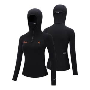 
Lema hooded quick-drying clothing for men and women with mask, outdoor sports T-shirt, long-sleeved marathon running top, spring and autumn