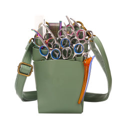 Genuine leather waist bag high-end hair cutting bag for hairstylists