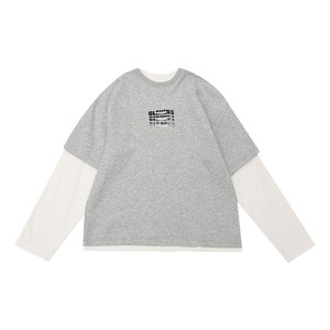 
Boys T-shirt long sleeve 2026 spring new style loose medium and large children's fake two-piece tops baby caring shirt children's bottoming