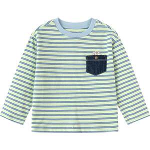 
The same model in the mall as Balabala boys' long-sleeved T-shirt spring and autumn children's clothing children's pure cotton striped bottoming shirt top