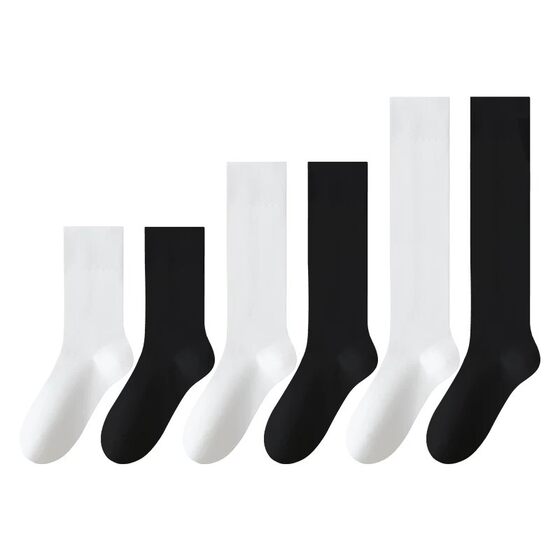
Pressure calf socks for women in spring and autumn, pressure slimming mid-calf socks, jk stockings, over-the-knee socks, non-slip black stockings