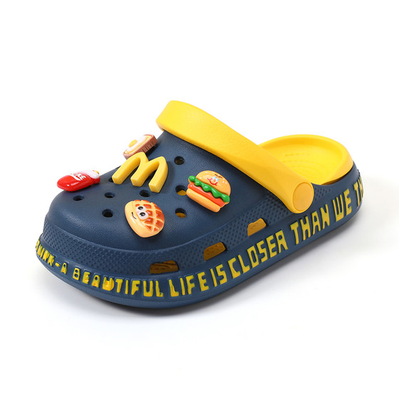 
Children's hole shoes boy slippers girls 2025 summer new non-slip baby sandals boy big children beach shoes