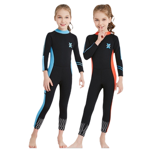 
Children's swimsuits, medium and large girls one-piece nine-point long sleeves, long trousers, quick-drying sun protection and diving suits, students' cold-proof swimsuits