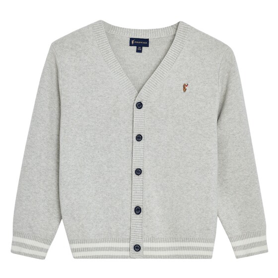 
POLOWALK children's clothing boys' V-neck sweater 2025 autumn and winter new style medium and large children's knitted cardigan red sweater