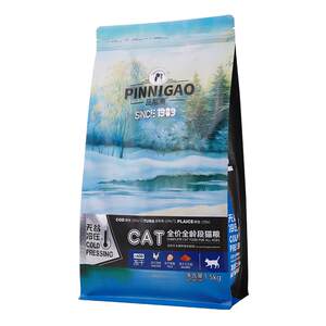 
Pinnigo Valley-free freeze-dried cat food adult cat kitten full-stage Ruddoll English Short Blue Cat Silver Gradient Special Cat Main Food