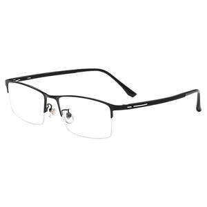 
Myopia half-frame glasses frame for men's automatic photosensitive color change and anti-blue light radiation can be matched with ultra-light eye frame