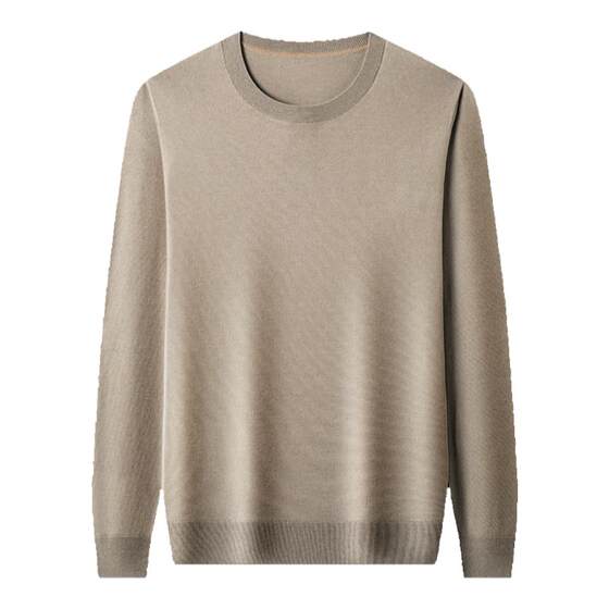 
[Wool included] Sundesi 2025 new autumn men's long-sleeved T-shirt solid color bottoming sweater pullover top