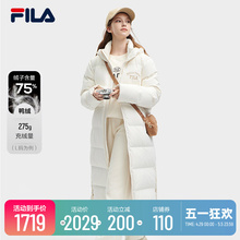 FILA Feile Official Couple Down Coat 2023 Winter New Long Warm Coat Thickened Style Overcomes Male and Female