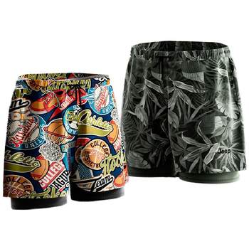Jeep double-layer swimming trunks for men to quickly dry out and prevent embarrassment