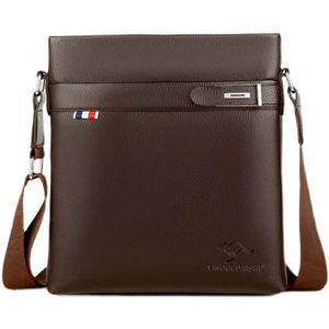 
Business men's bag genuine leather shoulder bag casual crossbody bag square Korean style large capacity vertical backpack for men