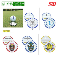 подставка для шара 日本lite高尔夫球标环保卡通时尚马克瞄准线mark无磁性独立包装