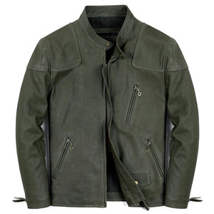 
New Venom RRL genuine leather leather jacket top layer cowhide men's slim short motorcycle jacket autumn and winter stand-up collar jacket