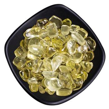 Natural yellow crystal crushed littering vagua ornaments recruiting wealth stone